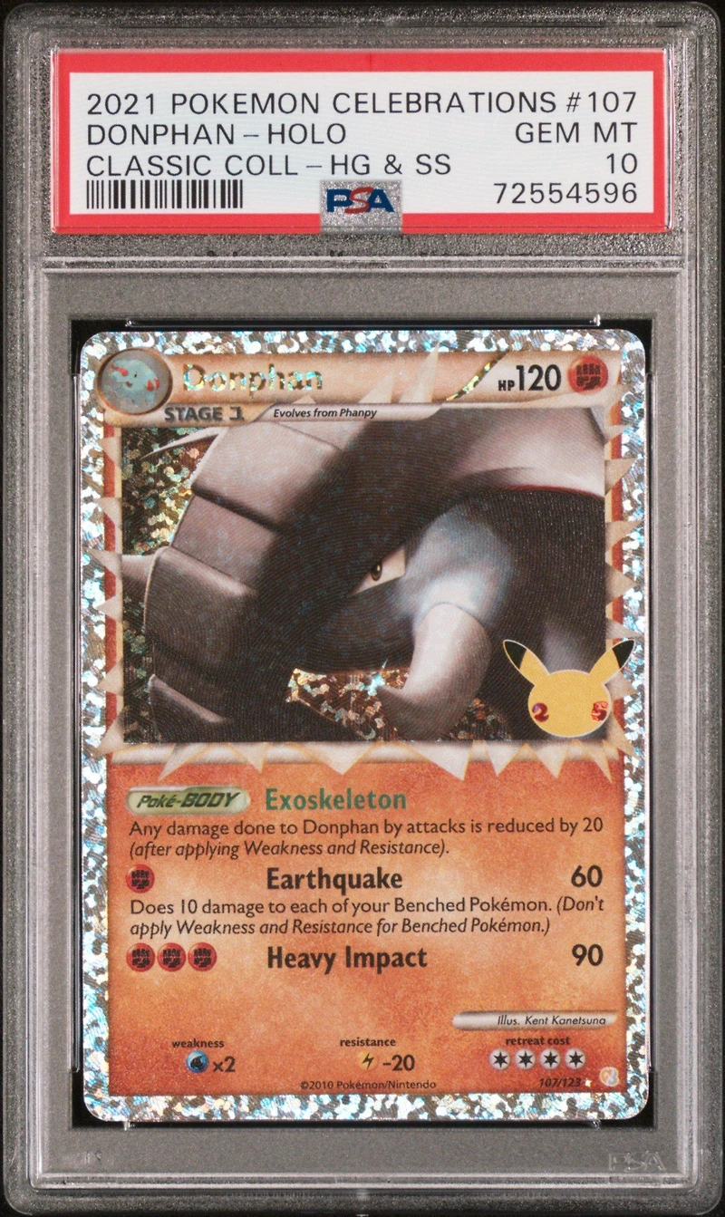 2021 Pokemon Celebrations Classic Collection 107 Donphan-holo PSA