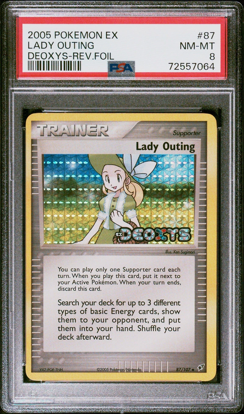 2005 Pokemon Ex Deoxys 87 Lady Outing-reverse Foil PSA 8