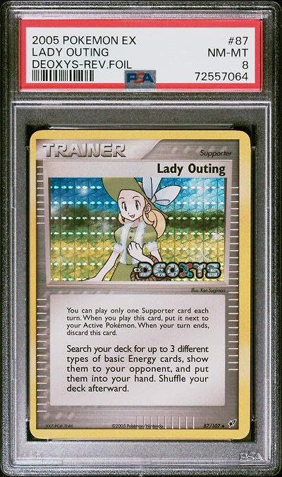 2005 Pokemon Ex Deoxys 87 Lady Outing-reverse Foil PSA 8