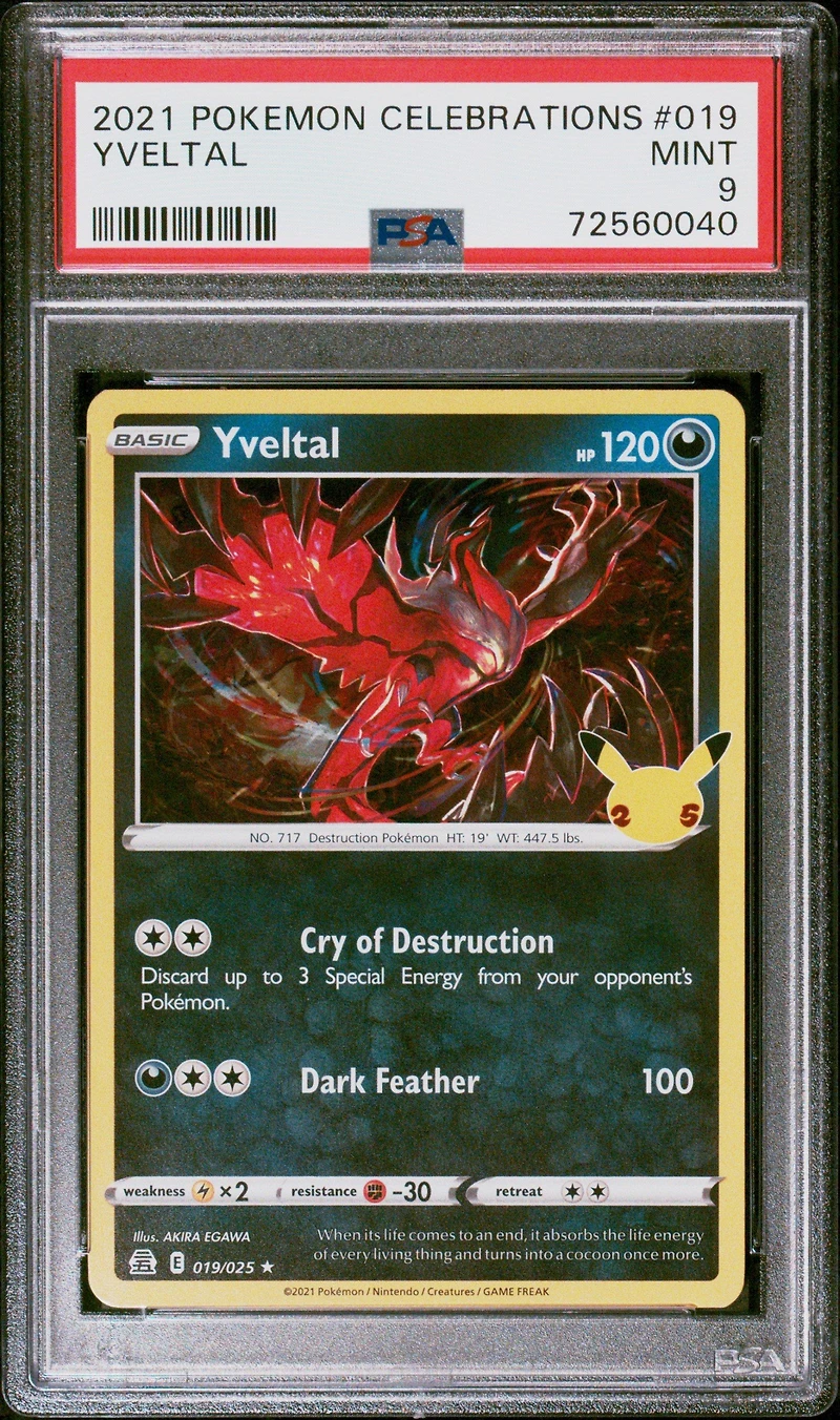 2021 Pokemon Celebrations 019 Yveltal PSA