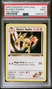 2000 Pokemon Gym Challenge 32 Blaine's Dodrio PSA 9