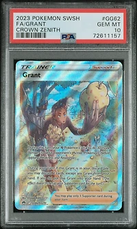 2023 Pokemon Sword And Shield Crown Zenith Gg62 Full Art/grant PSA