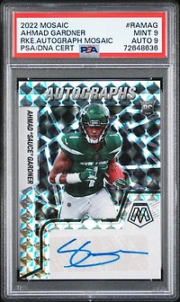 2022 Panini Mosaic Rookie Autograph Mosaic Ramag Ahmad “sauce” Gardner PSA 9