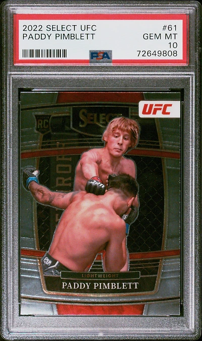 2022 Panini Select Ufc 61 Paddy Pimblett PSA 10