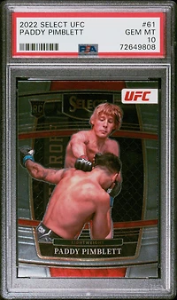 2022 Panini Select Ufc 61 Paddy Pimblett PSA 10