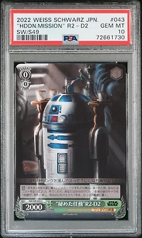 2022 Weiss Schwarz Japanese Star Wars Comeback Booster 043 "hidden Mission" R2-d2 PSA 10