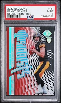 2022 Panini Illusions Illusionists I11 Kenny Pickett Red PSA 9