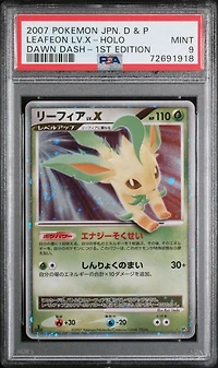 2007 Pokemon Japanese Diamond & Pearl Dawn Dash Leafeon Lv.x PSA 9