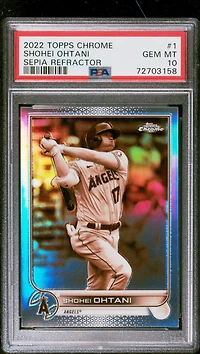 Topps Chrome 1 Shohei Ohtani Sepia Refractor PSA 10