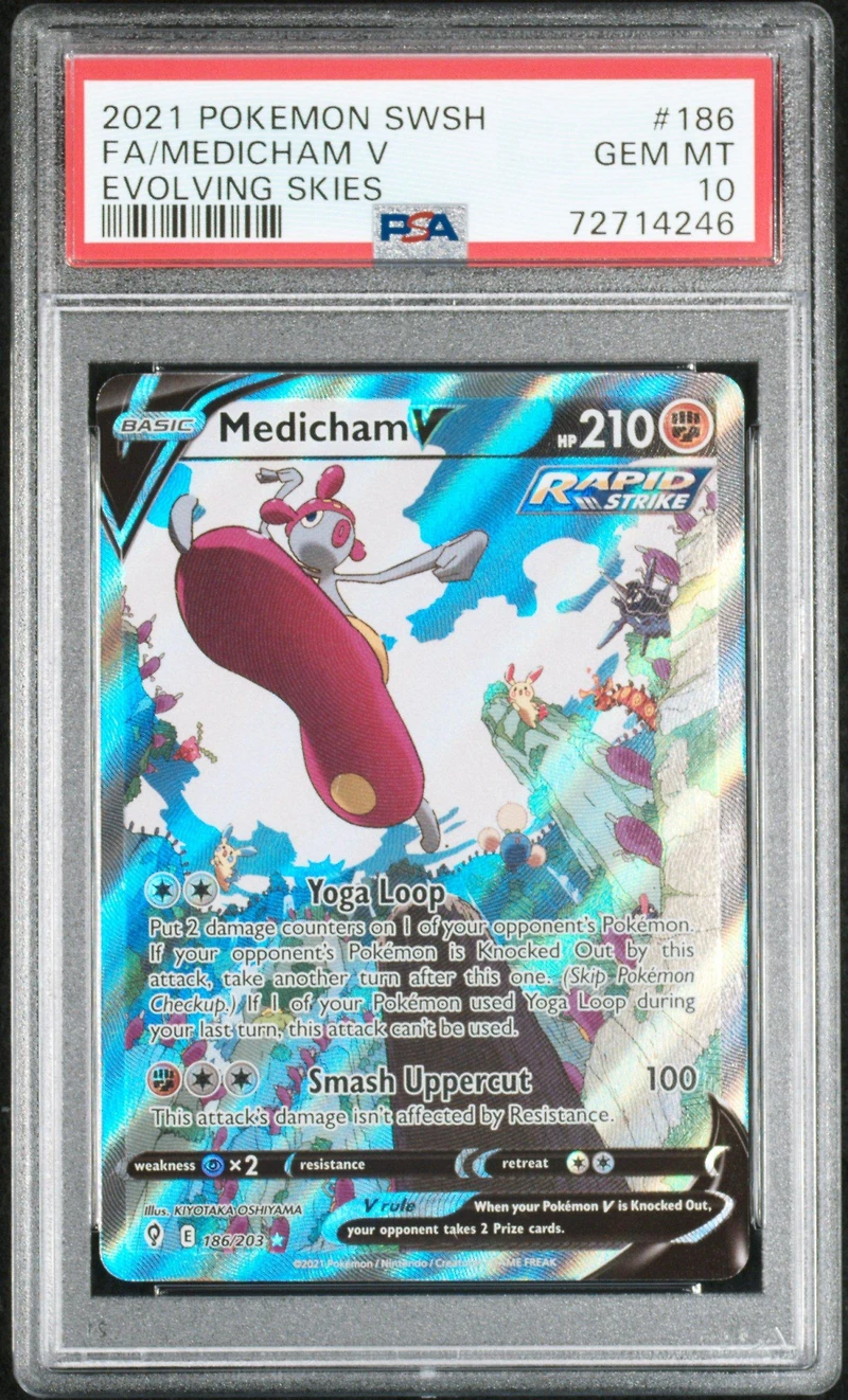 2021 Pokemon Sword & Shield Evolving Skies Full Art/medicham V PSA
