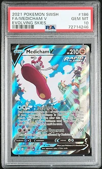 2021 Pokemon Sword & Shield Evolving Skies Full Art/medicham V PSA