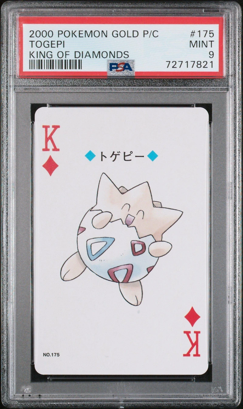 2000 Pokemon Gold Version Playing Cards 175 Togepi King Of Diamonds PSA