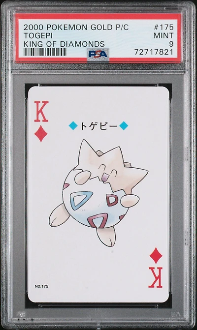 2000 Pokemon Gold Version Playing Cards 175 Togepi King Of Diamonds PSA