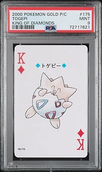 2000 Pokemon Gold Version Playing Cards 175 Togepi King Of Diamonds PSA