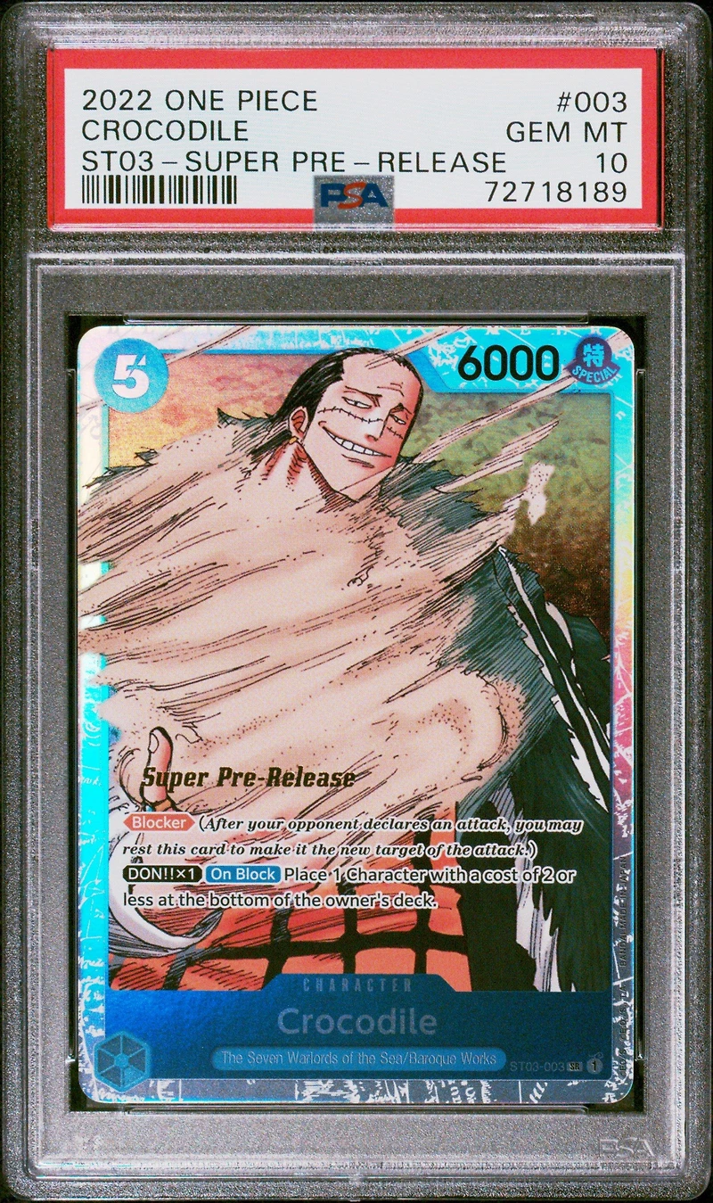 2022 One Piece Starter Deck-the Seven Warlords Of The Sea 003 Crocodile PSA 10