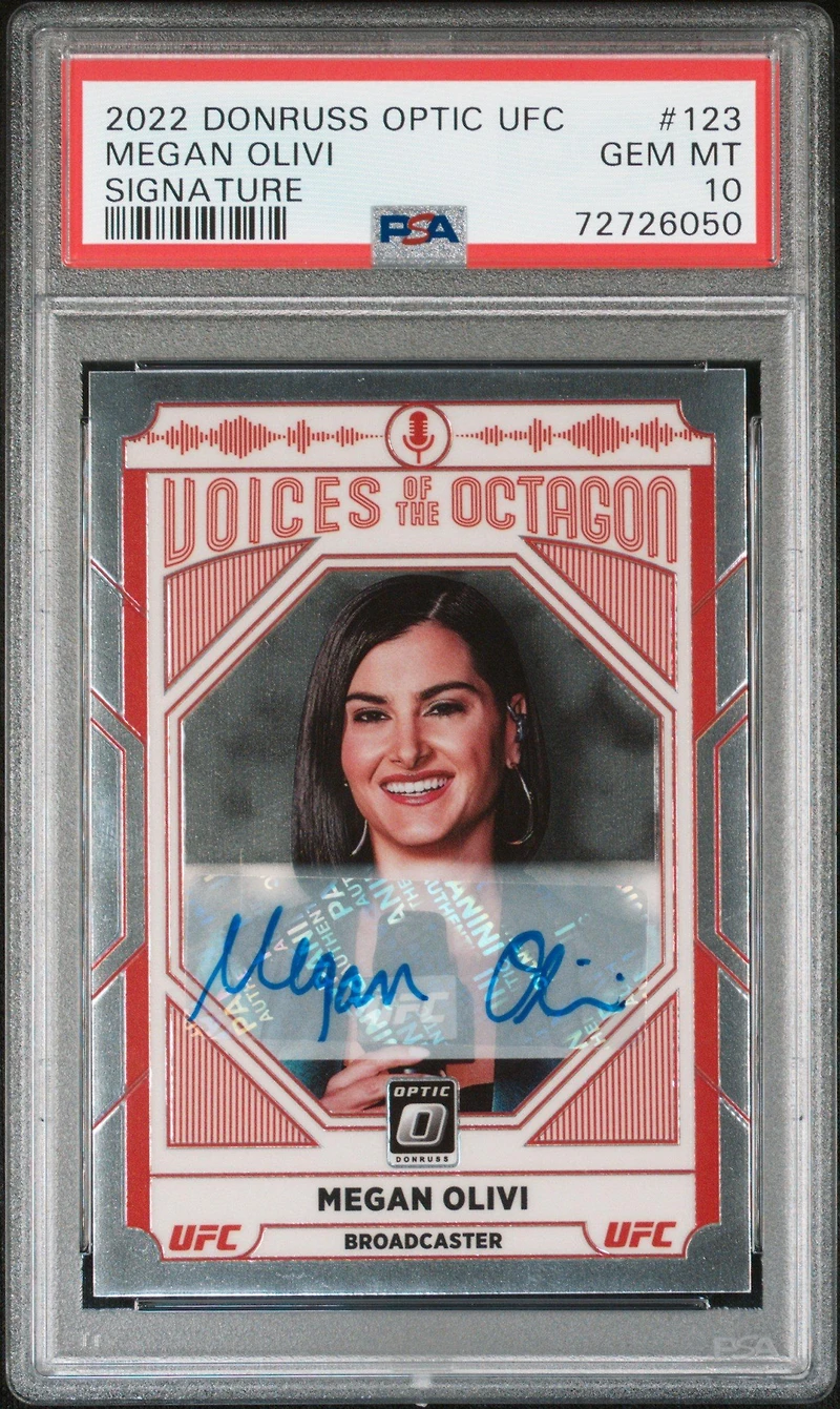 2022 Panini Donruss Optic Ufc 123 Megan Olivi Signature PSA 10