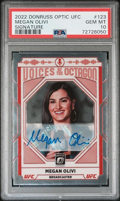 2022 Panini Donruss Optic Ufc 123 Megan Olivi Signature PSA 10