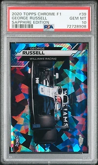 2020 Topps Chrome Formula 1 Sapphire Edition 39 George Russell PSA 10