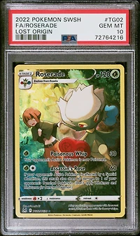 2022 Pokemon Sword & Shield Lost Origin Tg02 Full Art/roserade PSA