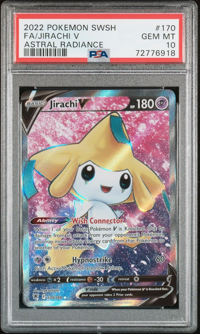 2022 Pokemon Sword & Shield Astral Radiance 170 Full Art/jirachi V PSA 10