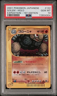 2001 Pokemon Japanese Expedition 122 Golem-holo 1st Edition PSA