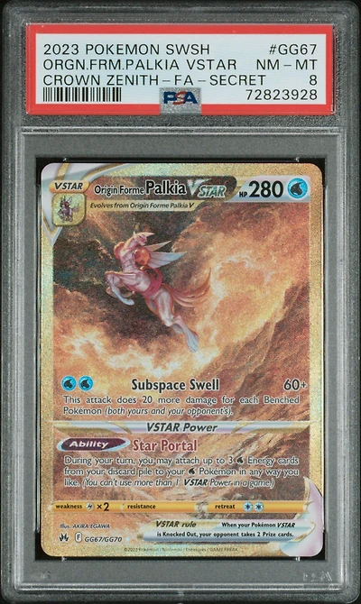 2023 Pokemon Sword And Shield Crown Zenith Gg67 Orgn.frm.palkia Vstar PSA