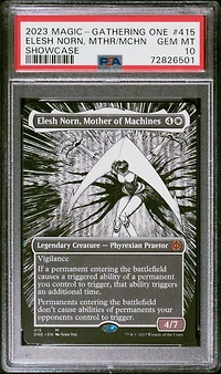 2023 Magic The Gathering Phyrexia: All Will Be One 415 Elesh Norn, Mother Of Machines Showcase PSA 10