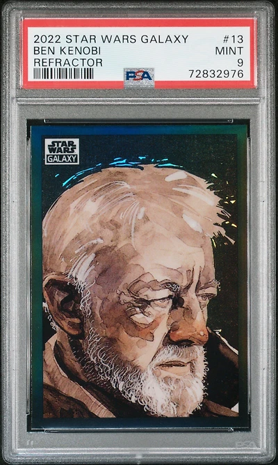 2022 Topps Chrome Star Wars Galaxy 13 Ben Kenobi Refractor PSA 9