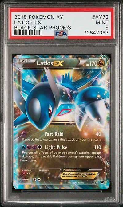 2015 Pokemon Xy Black Star Promos Xy72 Latios Ex PSA 9