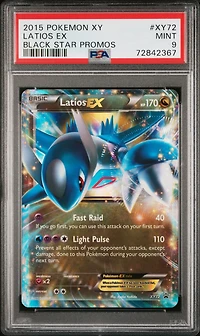 2015 Pokemon Xy Black Star Promos Xy72 Latios Ex PSA 9