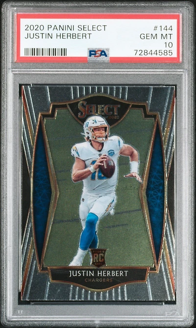 2020 Panini Select 144 Justin Herbert PSA
