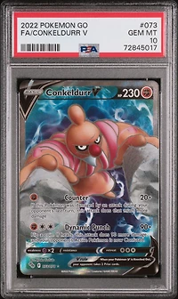 2022 Pokemon Go 073 Full Art/conkeldurr V PSA