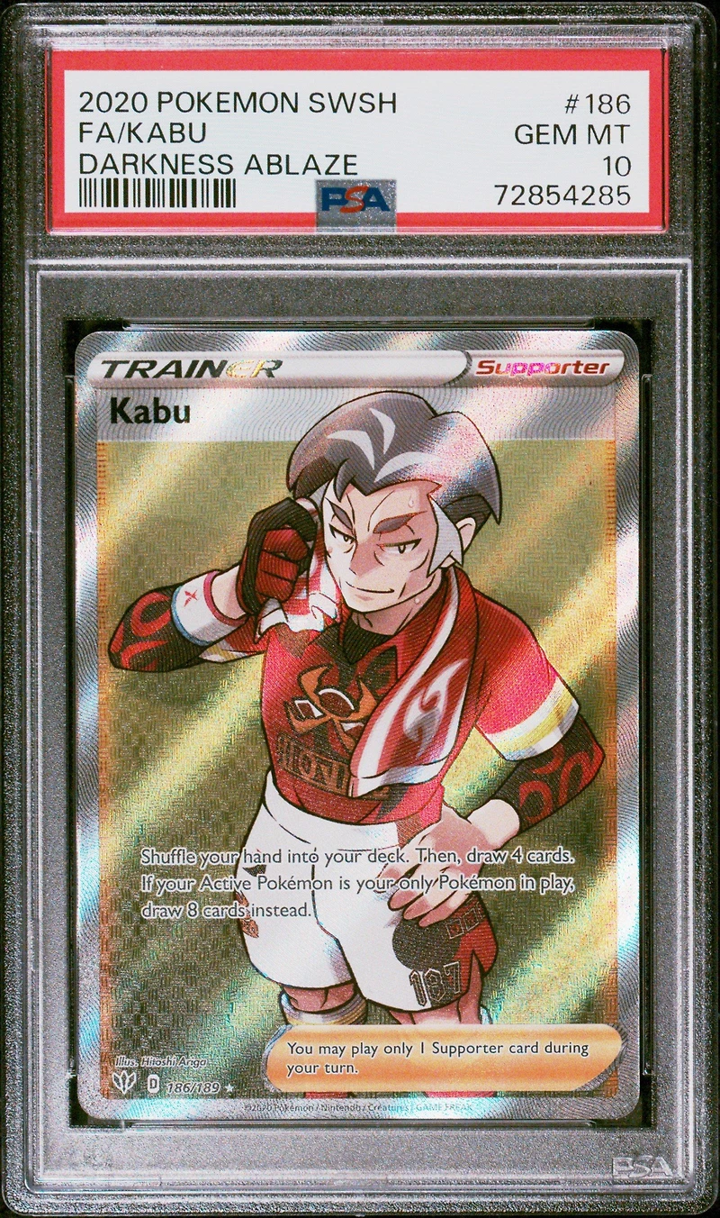 2020 Pokemon Sword & Shield Darkness Ablaze 186 Fa/kabu PSA 10