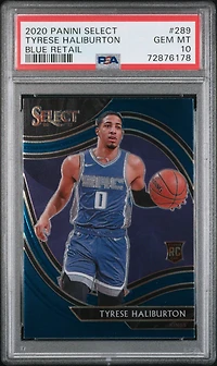 2020 Panini Select 289 Tyrese Haliburton Blue Retail PSA 10