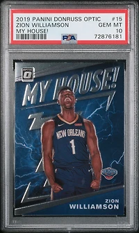 2019 Panini Donruss Optic My House! 15 Zion Williamson PSA 10