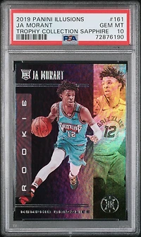 2019 Panini Illusions 161 Ja Morant Trophy Collection Sapphire PSA 10