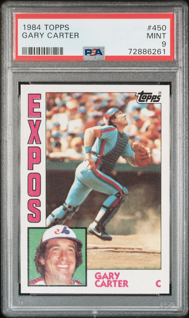 1984 Topps 450 Gary Carter PSA 9