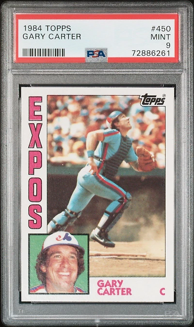 1984 Topps 450 Gary Carter PSA 9