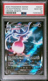 2023 Pokemon Sword And Shield Crown Zenith Gg47 Fa/hatterene Vmax PSA 10