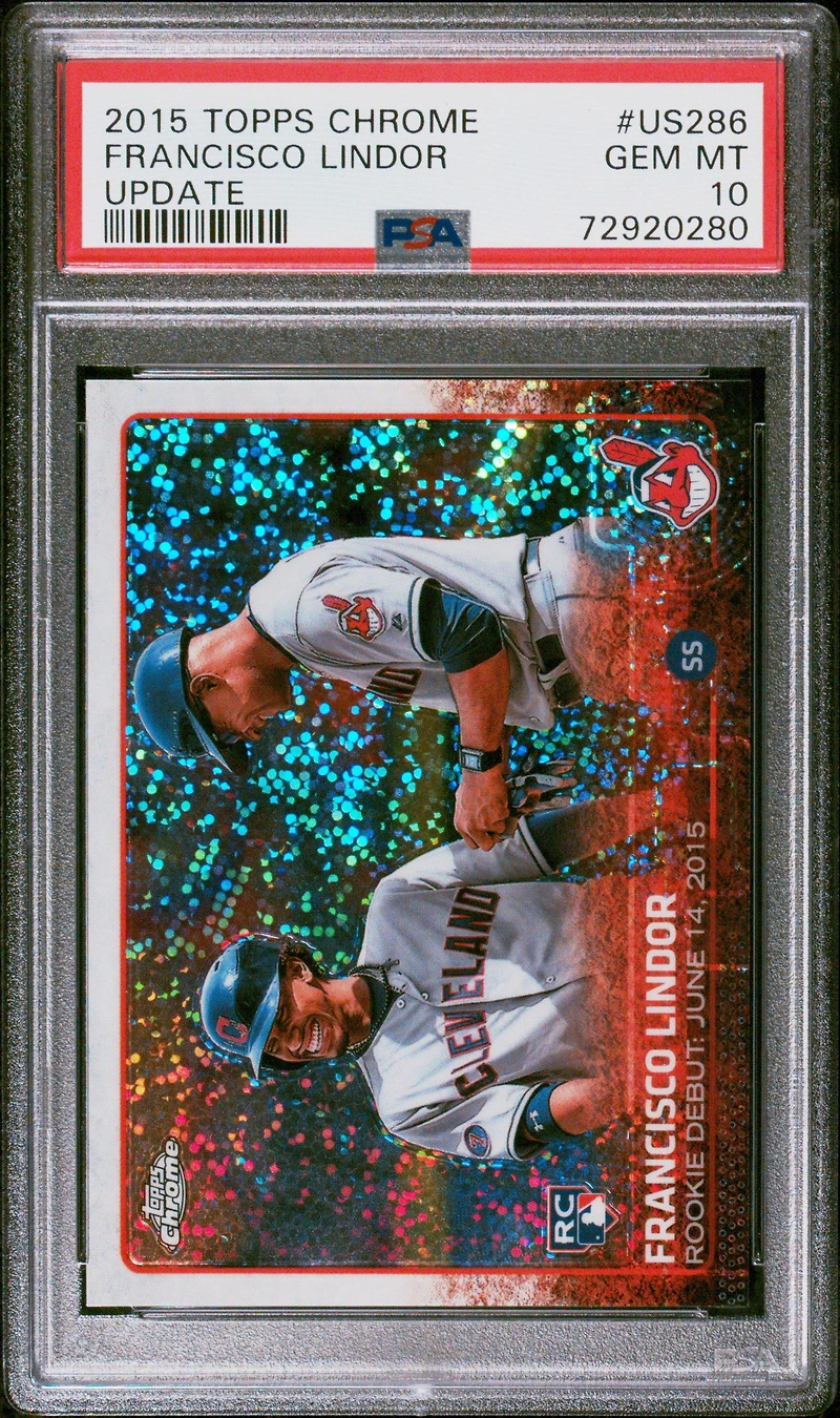 2015 Topps Chrome Update Us286 Francisco Lindor PSA 10