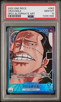 2022 One Piece Op01-romance Dawn 062 Crocodile Alternate Art PSA 10
