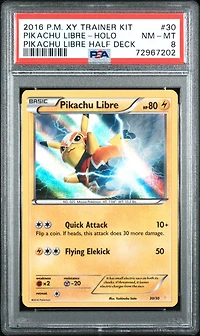 2016 Pokemon Xy Trainer Kit Pikachu Libre Half Deck 30 Pikachu Libre-holo PSA 8