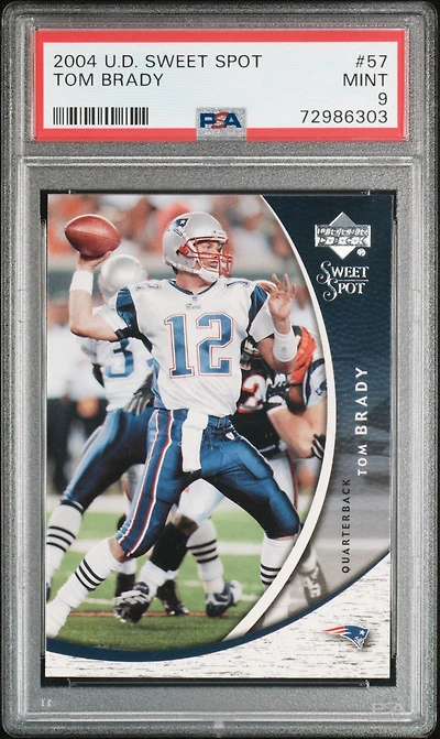 2004 Upper Deck Sweet Spot 57 Tom Brady PSA 9