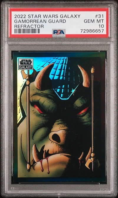2022 Topps Chrome Star Wars Galaxy 31 Gamorrean Guard Refractor PSA 10