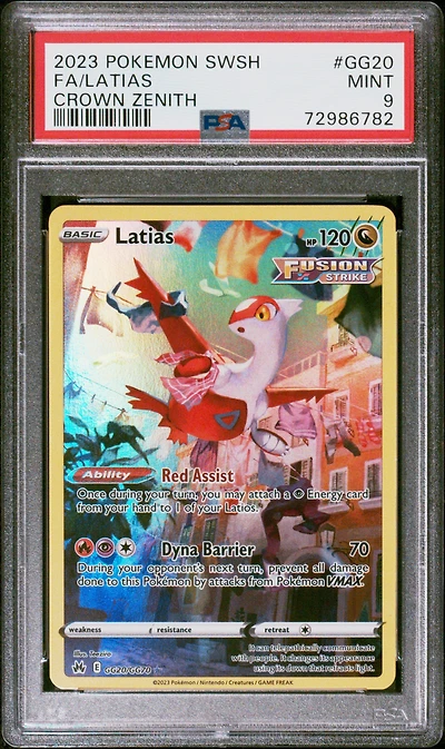2023 Pokemon Sword And Shield Crown Zenith Gg20 Fa/latias PSA 9