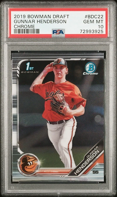 2019 Bowman Draft Bdc22 Gunnar Henderson PSA 10