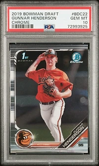 2019 Bowman Draft Bdc22 Gunnar Henderson PSA 10