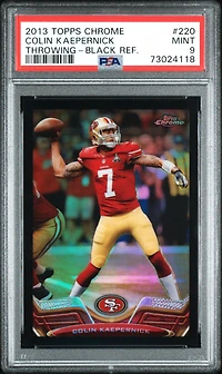 2013 Topps Chrome 220 Colin Kaepernick Black Refractor PSA 9