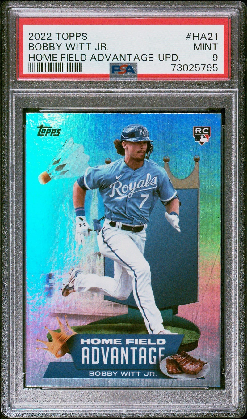 2022 Topps Home Field Advantage Ha21 Bobby Witt Jr. Update PSA 9