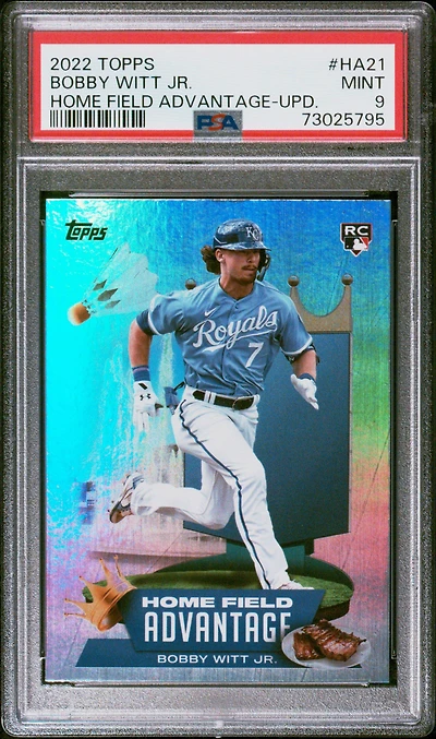 2022 Topps Home Field Advantage Ha21 Bobby Witt Jr. Update PSA 9